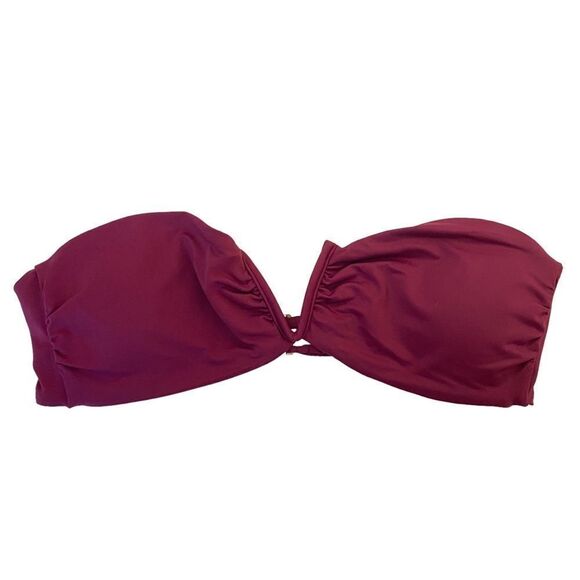 Andie Plum Purple Strapless Scala Bandeau Bikini Top Sz XL NWT - Picture 12 of 13